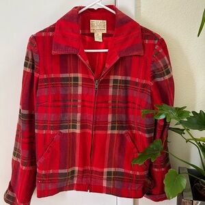 Plaid Red Women's Jacket